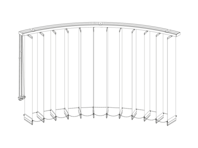 Tende verticali Mlight Binario Curvato