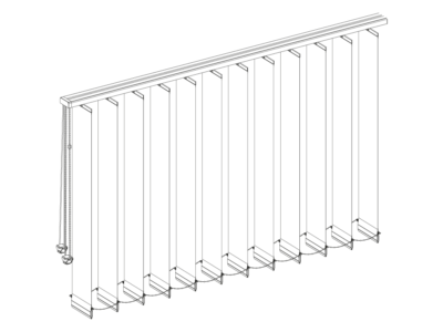 Tende verticali Mlight Binario dritto